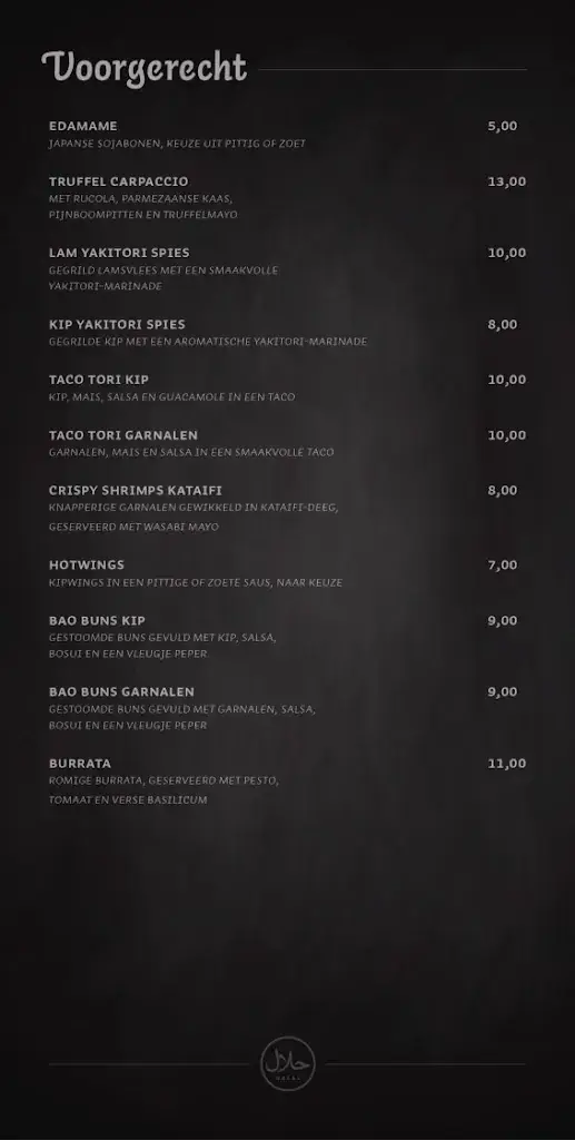 Menu_Tal Cuisine_Boskoop_image_2