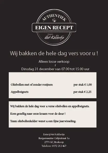 Menu_Oliebollen Kelder ( Eeterij het Keldertje)_Boskoop_imagen_1
