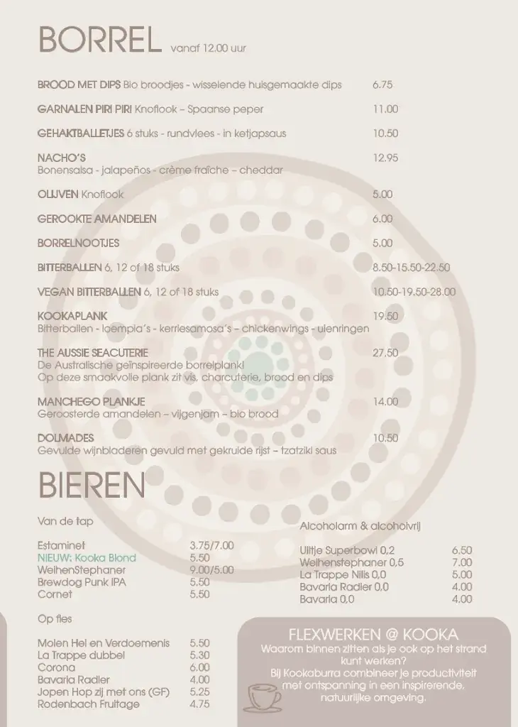Menu_Kookaburra Beach_Haag_immagine_2