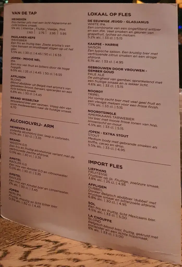 Menu_Loetje Rotterdam Kop van Zuid_Rotterdam_image_4