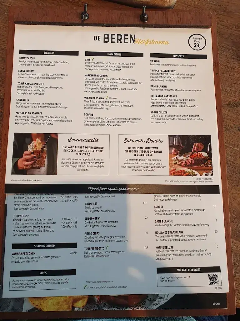Menu_Restaurant De Beren Rotterdam-Zuid_Rotterdam_immagine_2