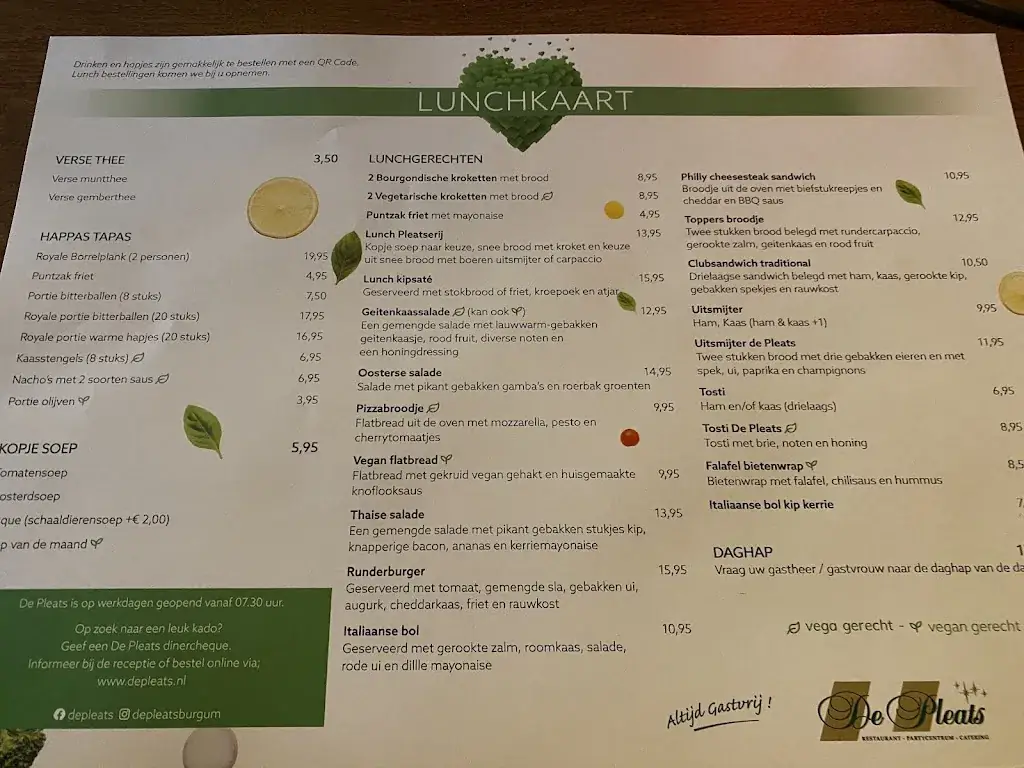 Menu_Restaurant De Pleats_Burgum_image_2