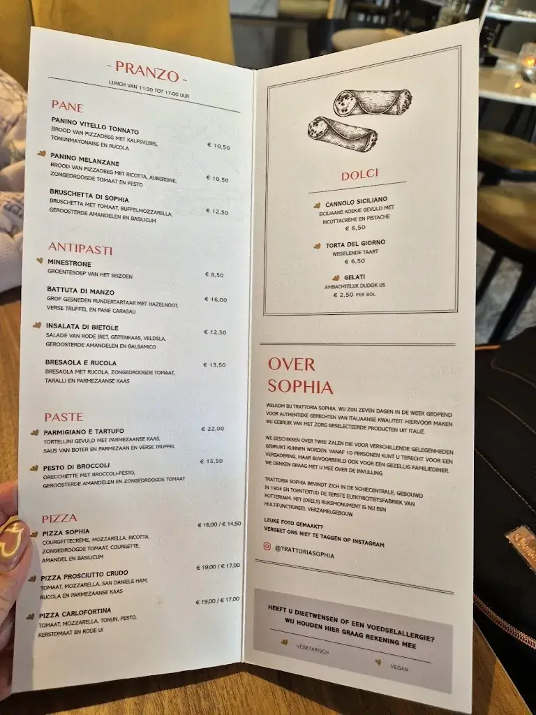 Menu_Trattoria Sophia_Rotterdam_immagine_3