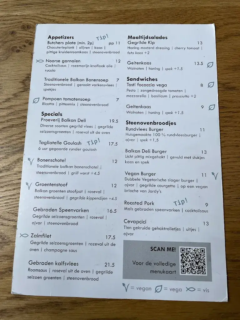 Menu_Balkan Deli Rotterdam_Rotterdam_imagen_4