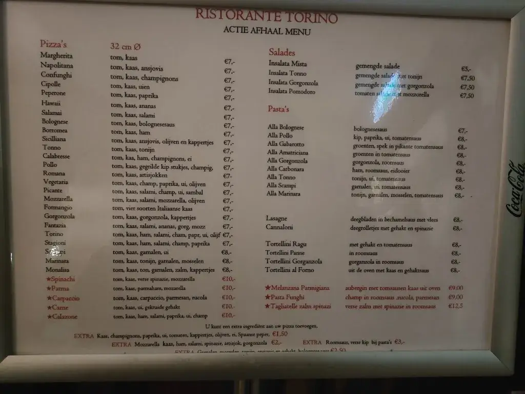 Menu_Torino Rotterdam Italiaanse Restaurant_Rotterdam_image_1