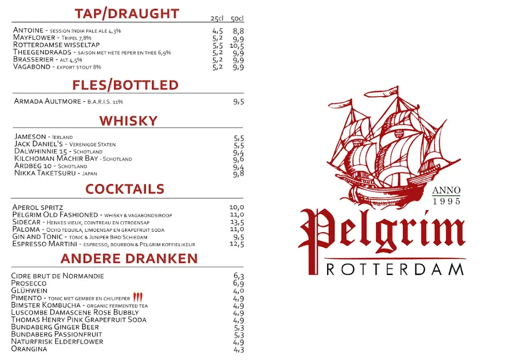 Menu_Stadsbrouwerij De Pelgrim_Rotterdam_imagen_2