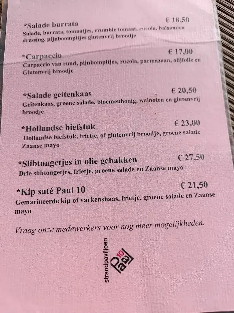 Menu_Strandpaviljoen Paal 10_Ouddorp_image_1