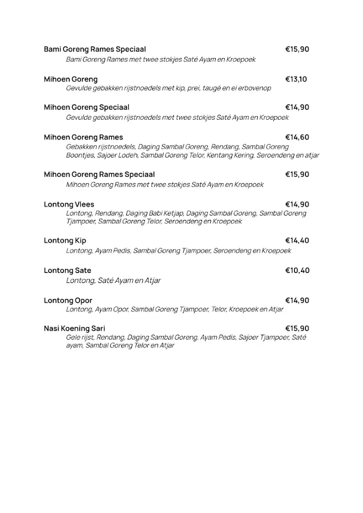 Menu_Indonesisch Restaurant Sari Zoetermeer_Zoetermeer_image_3