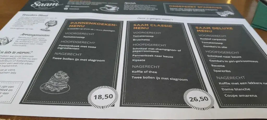 Menu_Restaurant SAAM Hoek van Holland_Holland_image_1