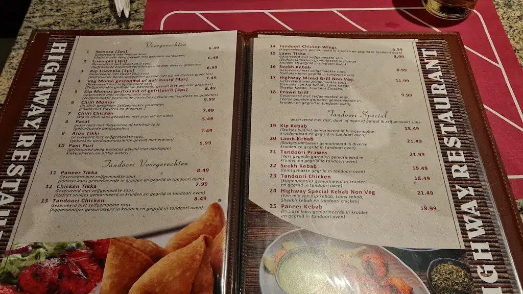 Menu_Highway Restaurant_Rotterdam_image_1