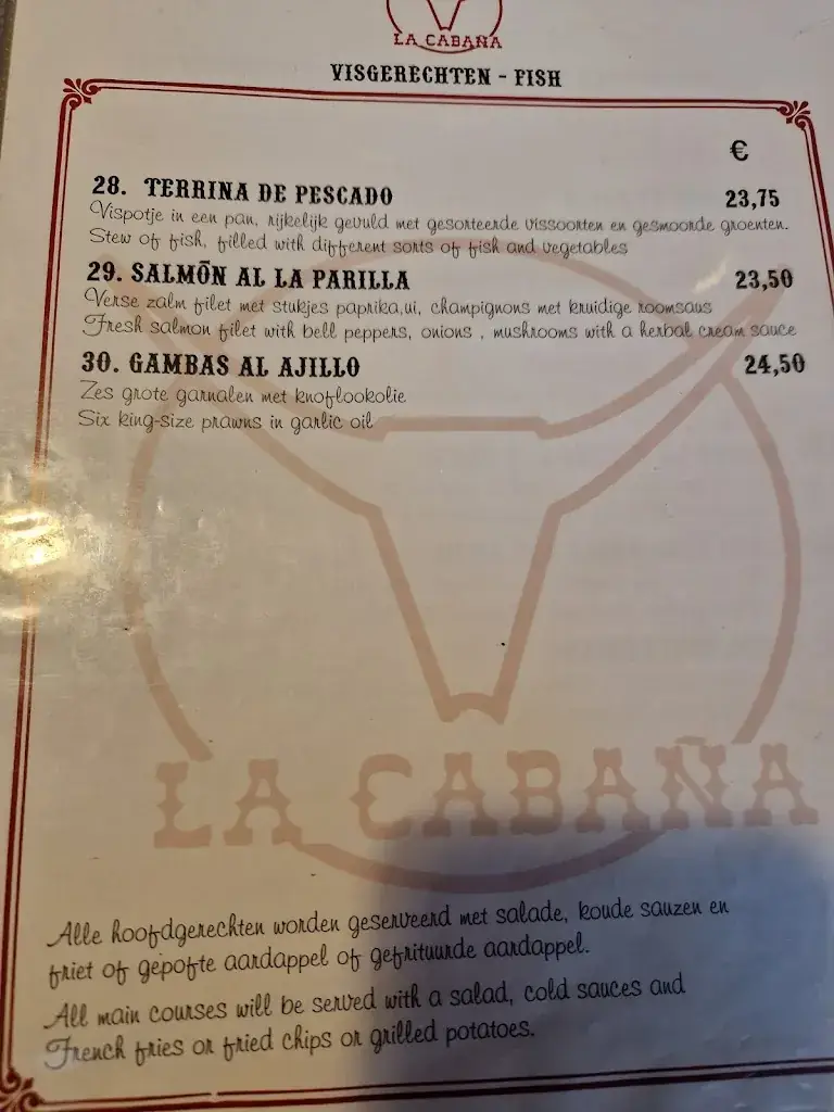 Menu_La Cabaña_Hellevoetsluis_immagine_3