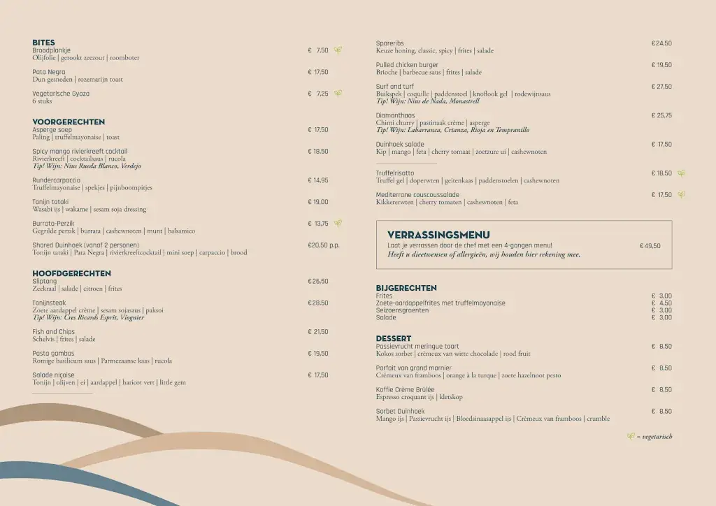 Menu_Restaurant & Evenementenlocatie Duinhoek_Hellevoetsluis_image_1