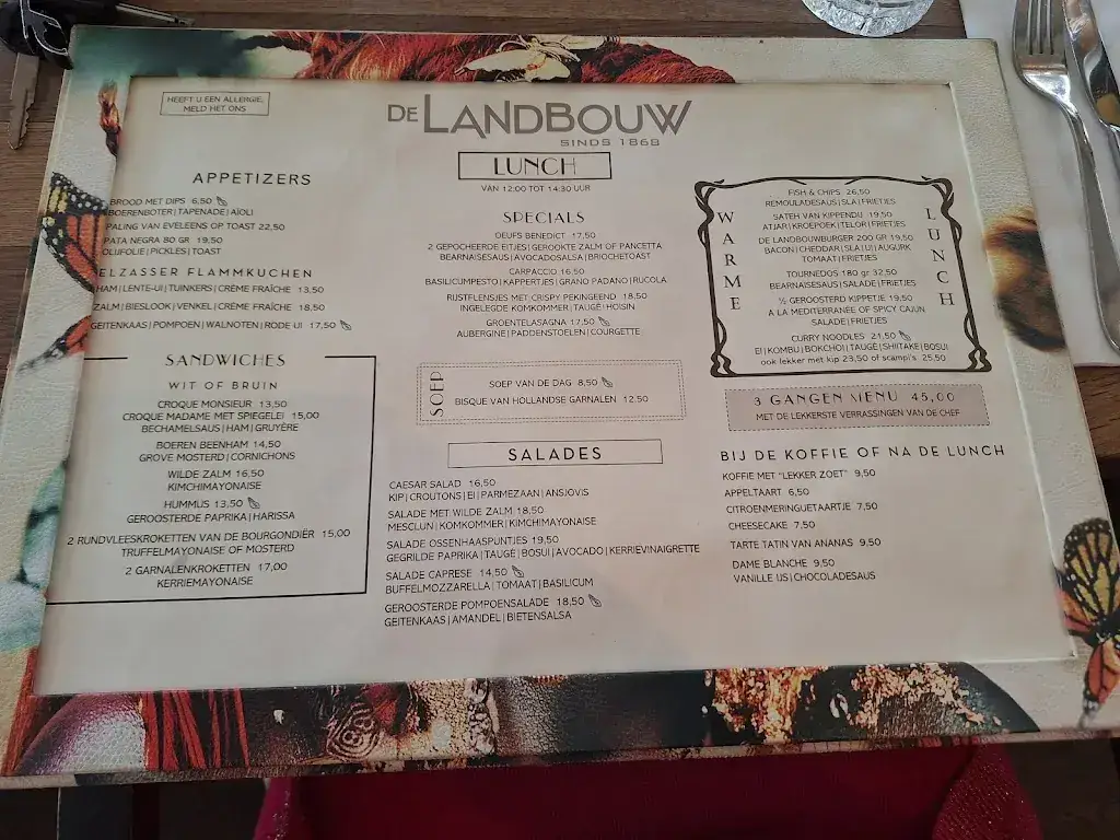 Menu_Restaurant De Landbouw Wassenaar_Wassenaar_image_1