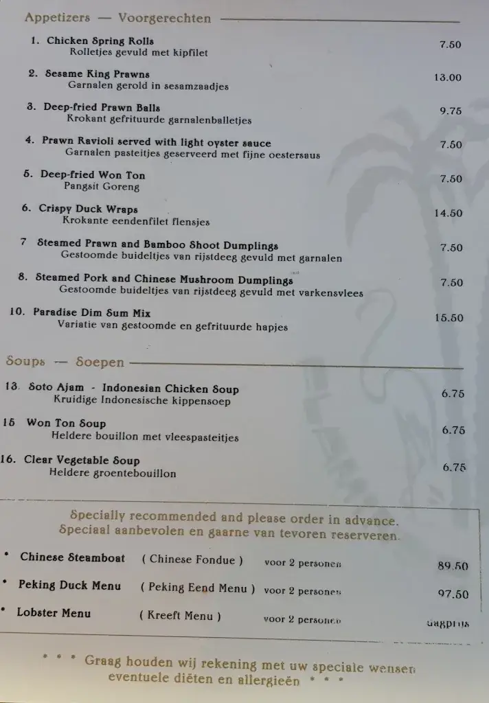 Menu_Flamingo Paradise_Wassenaar_image_2