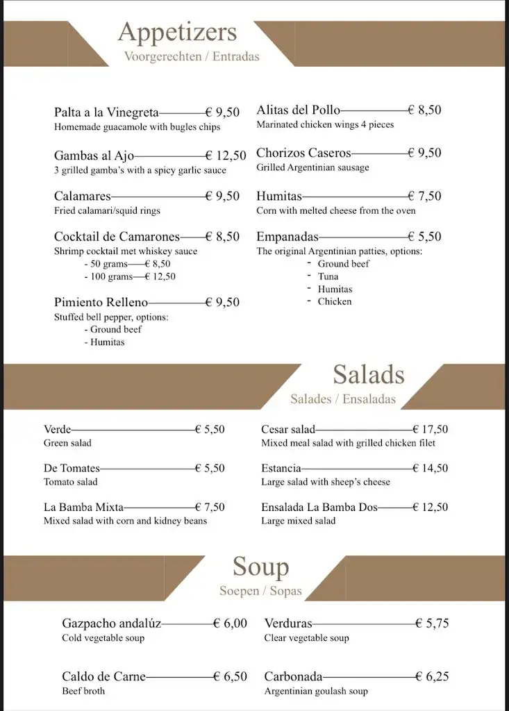 Menu_La Bamba Dos_Wassenaar_image_3