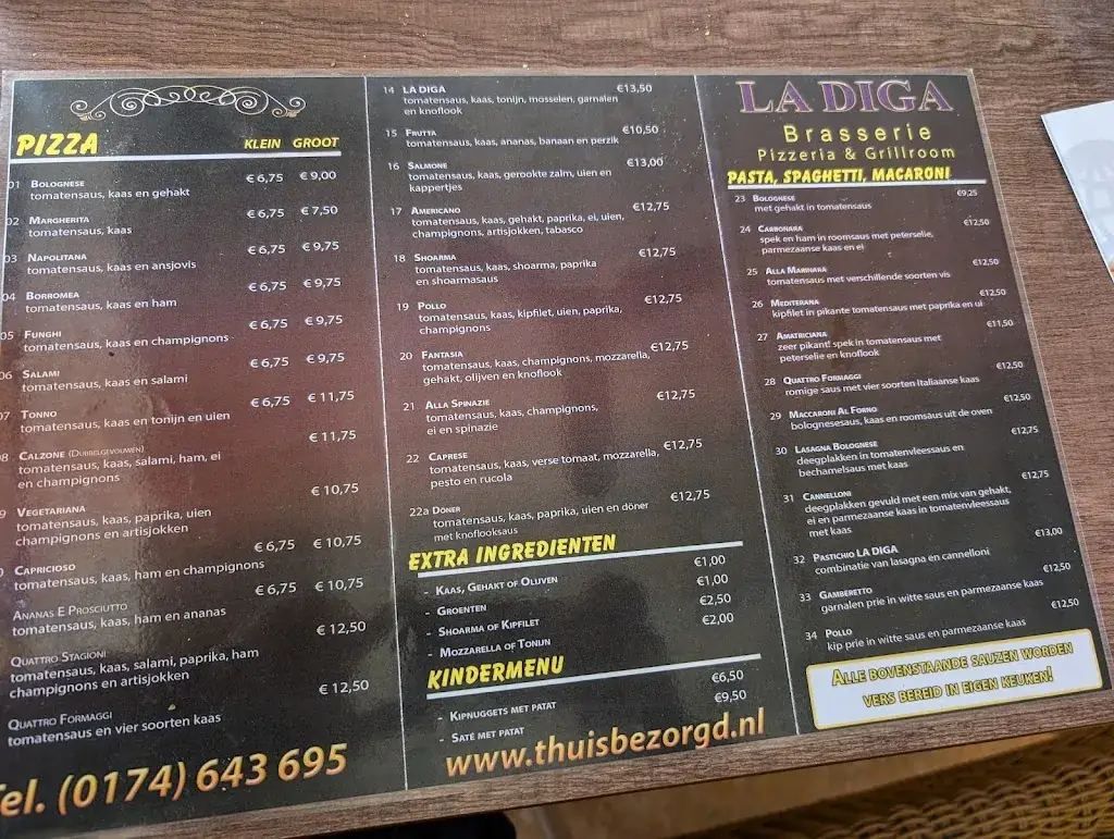 Menu_La Diga_Honselersdijk_image_1