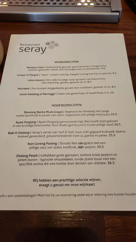 Menu_Restaurant Seray_Hillegom_image_1