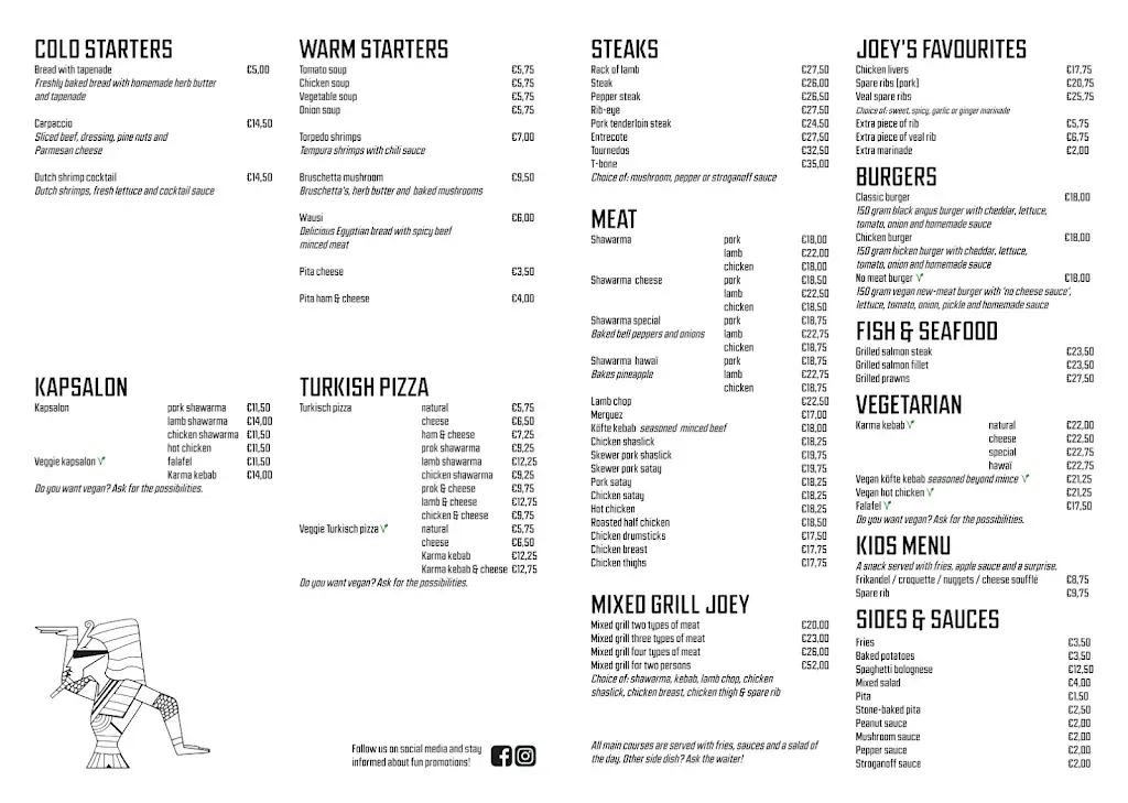 Menu_Steakhouse Joey_Hillegom_image_1