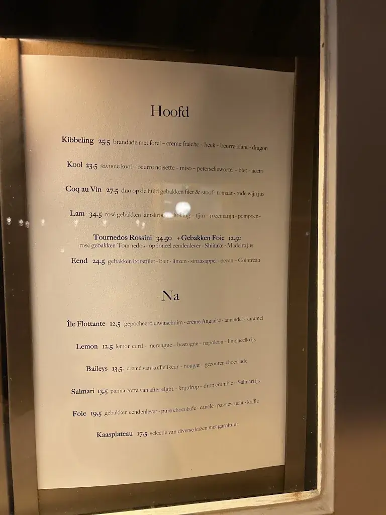 Menu_Bistro La Cloche_Leiden_image_3