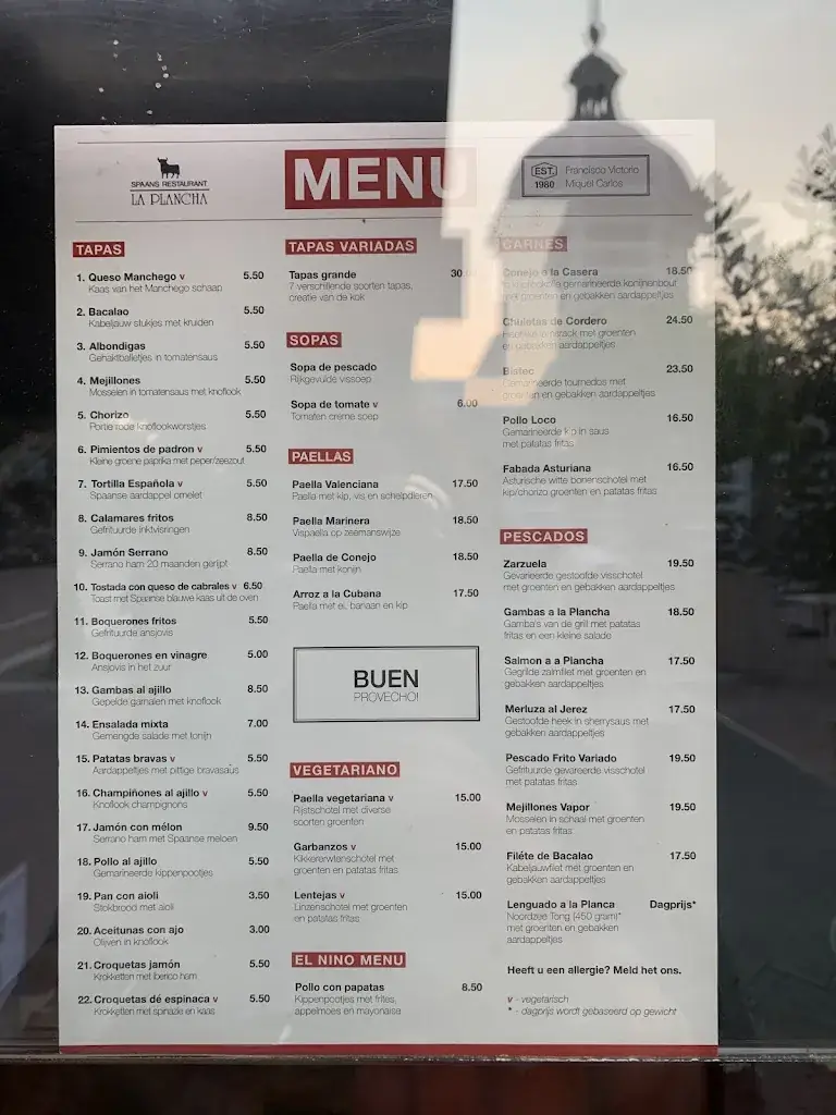 Menu_La Plancha Spanish restaurant_Leiden_image_2