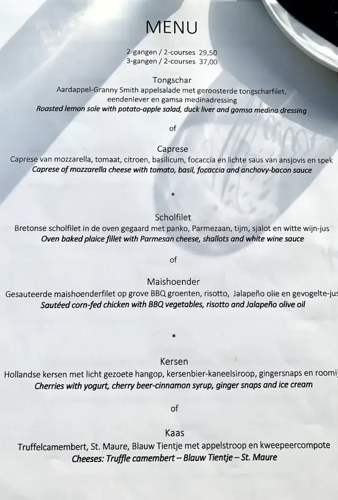 Menu_Restaurant Wielinga_Leiden_immagine_4