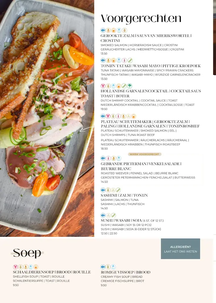 Menu_Schuitemaker Visrestaurant Voorstraat_Zee_image_3