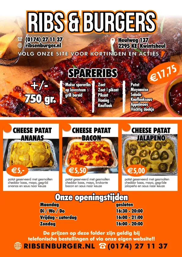 Menu_Ribs & Burgers & avond bier lijn_Kwintsheul_image_1