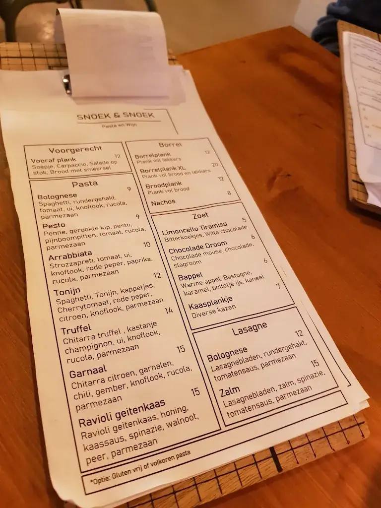 Menü_Snoek&Snoek Pasta Wijnbar_Gorinchem_Bild_2