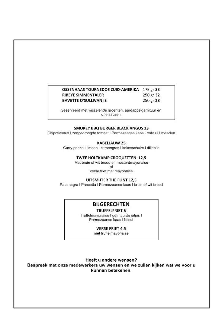 Menü_The Flint_Gorinchem_Bild_4