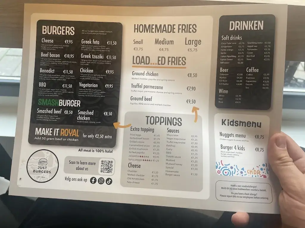 Menu_JUST BURGERS GORINCHEM_Gorinchem_image_2