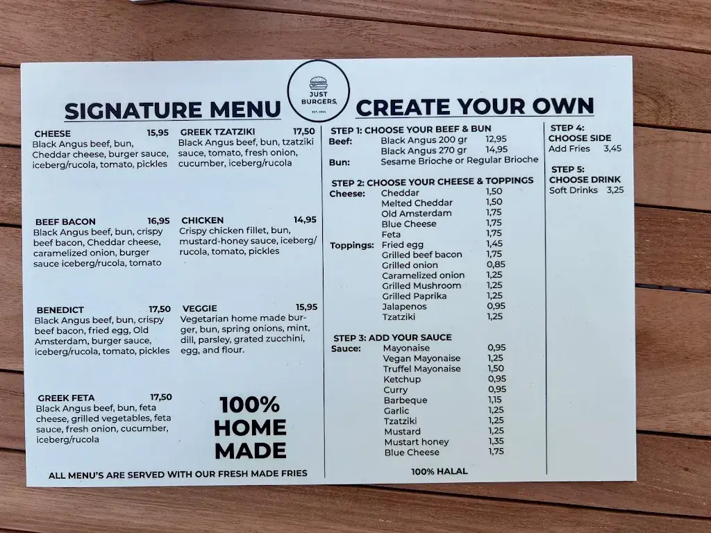 Menu_JUST BURGERS GORINCHEM_Gorinchem_image_3