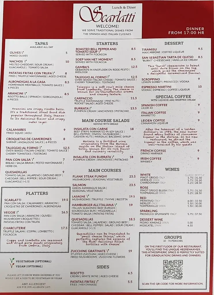Menu_Restaurant Scarlatti Leiden_Leiden_immagine_1