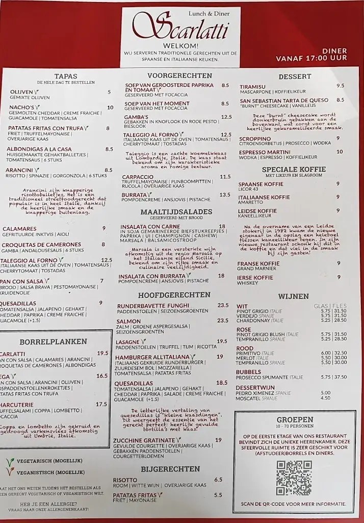 Menu_Restaurant Scarlatti Leiden_Leiden_immagine_2