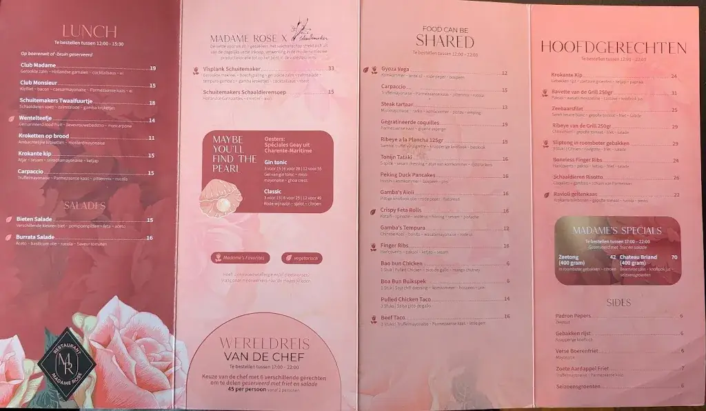 Menu_Restaurant Madame Rose_Zee_image_1