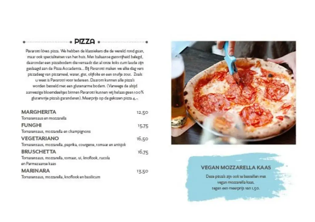 Menü_Pavarotti Kijkduin_Haag_Bild_3