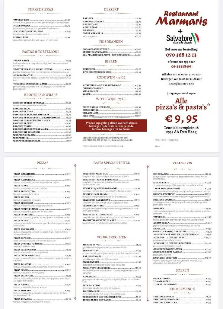 Menu_Marmaris Restaurant_Haag_immagine_2