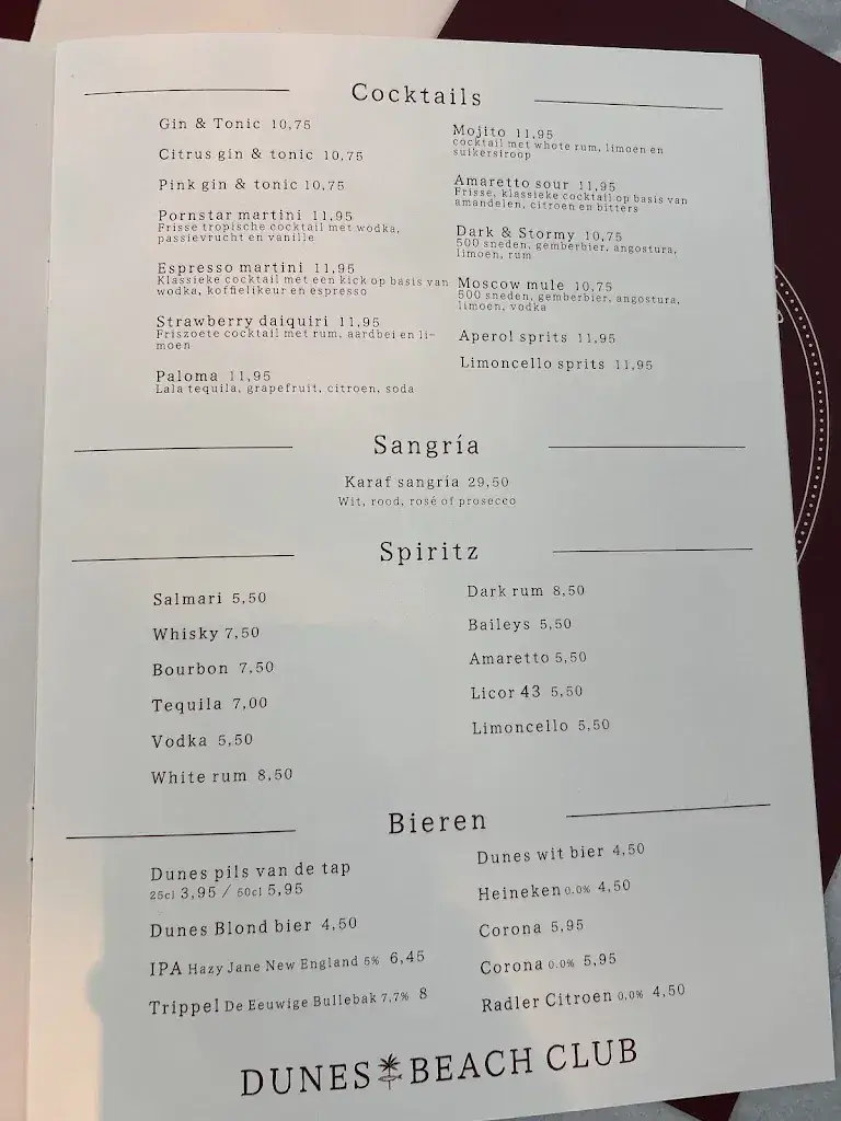 Menü_Dunes Kijkduin Beachclub_Haag_Bild_1