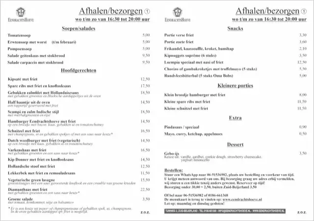 Menü_Eendrachtshoeve_Zuid-Beijerland_Bild_1