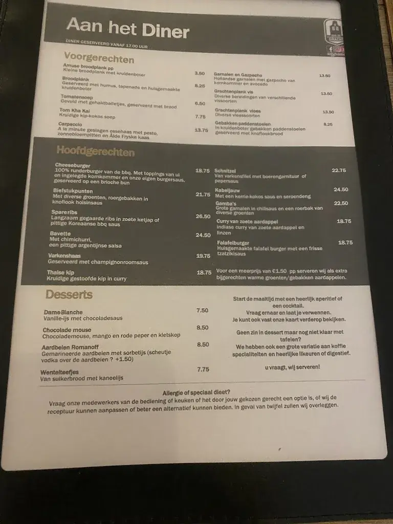 Menu_Aan de Gracht_Sneek_immagine_1