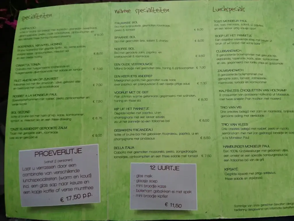 Menu_Monsieur Paul_Maassluis_image_3