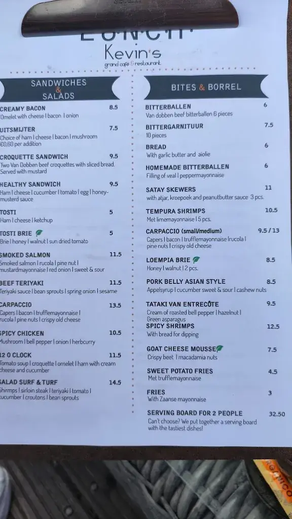Menu_Kevin's grand café & restaurant_Maassluis_image_2