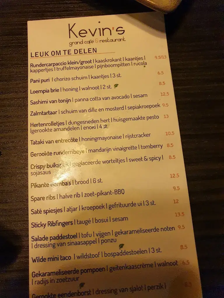 Menu_Kevin's grand café & restaurant_Maassluis_image_3
