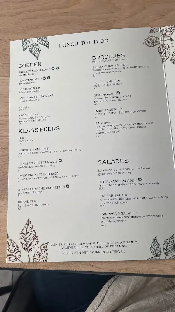 Menu_Restaurant Onder de Linden Sneek_Sneek_image_2