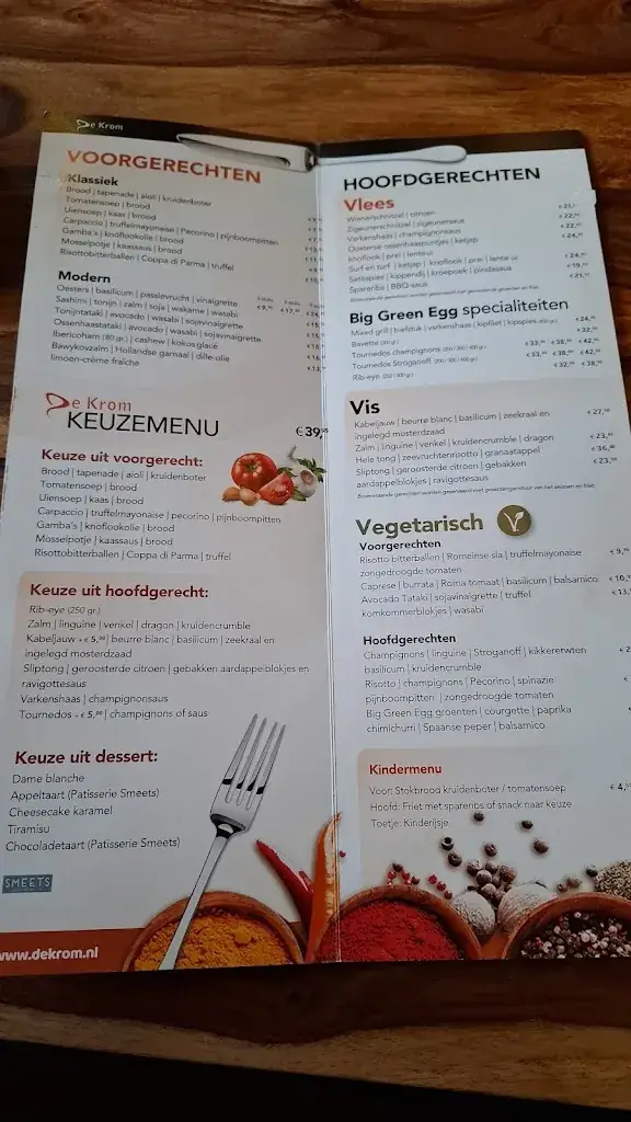 Menu_Restaurant De Krom_Spijkenisse_image_1