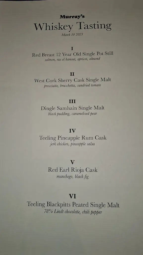 Menu_Murray's Irish Pub & Whiskey Bar_Spijkenisse_image_2