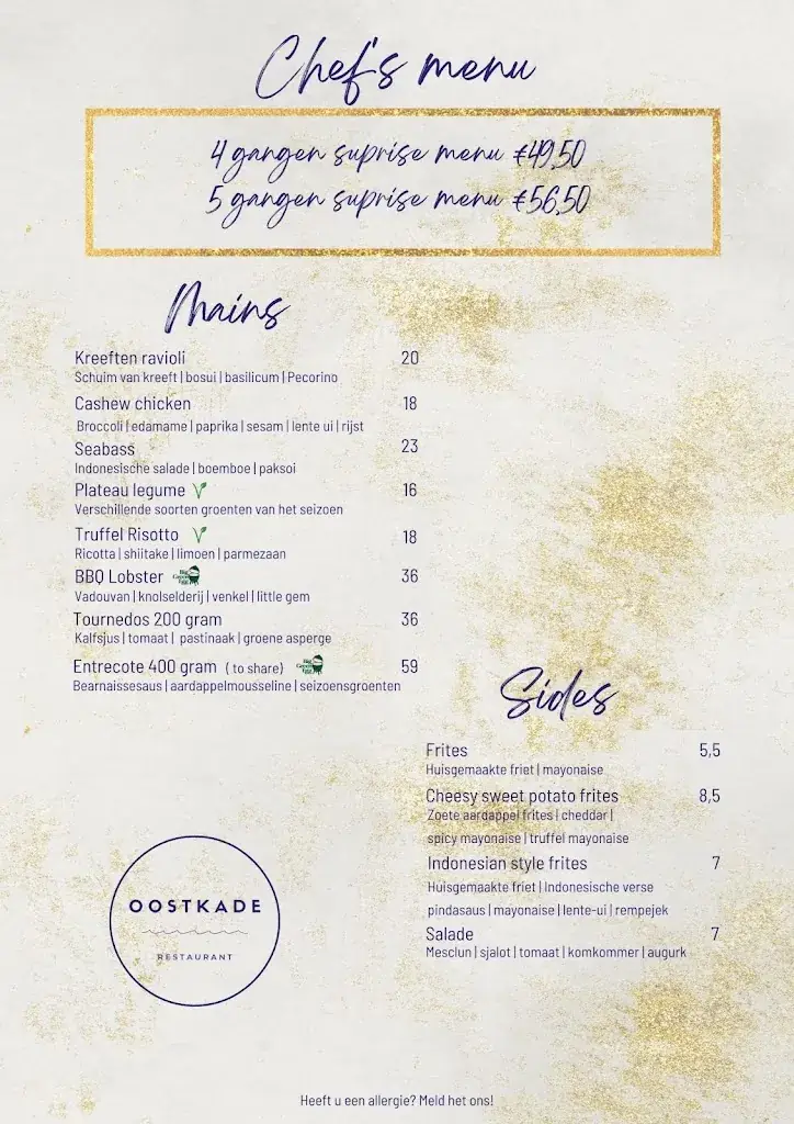 Menu_Restaurant Oostkade_Oud-Beijerland_image_1