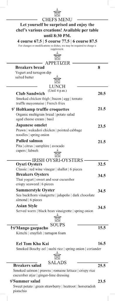Menu_Breakers Beach House_Noordwijk_image_2