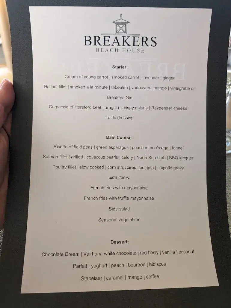 Menu_Breakers Beach House_Noordwijk_image_3