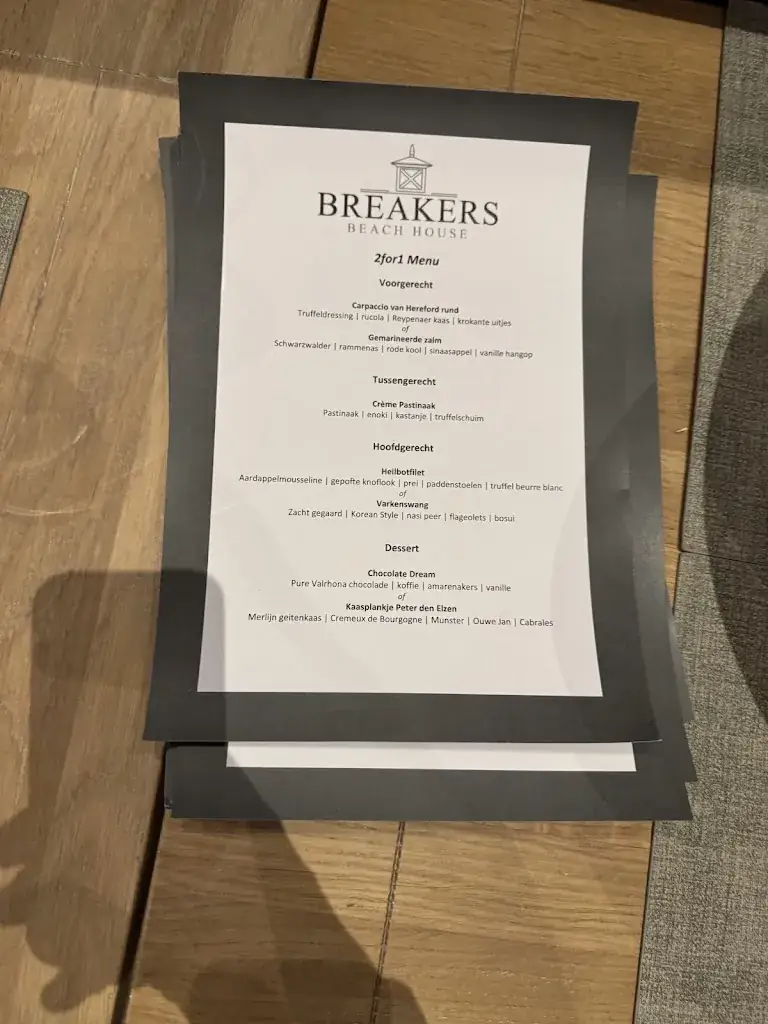 Menu_Breakers Beach House_Noordwijk_image_4