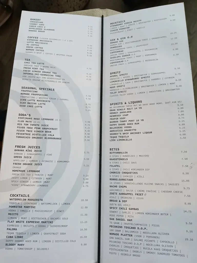 Menu_Nomade Beach House_Noordwijk_image_3